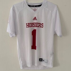Adidas Men's White and Red Indiana Hoosiers Jersey